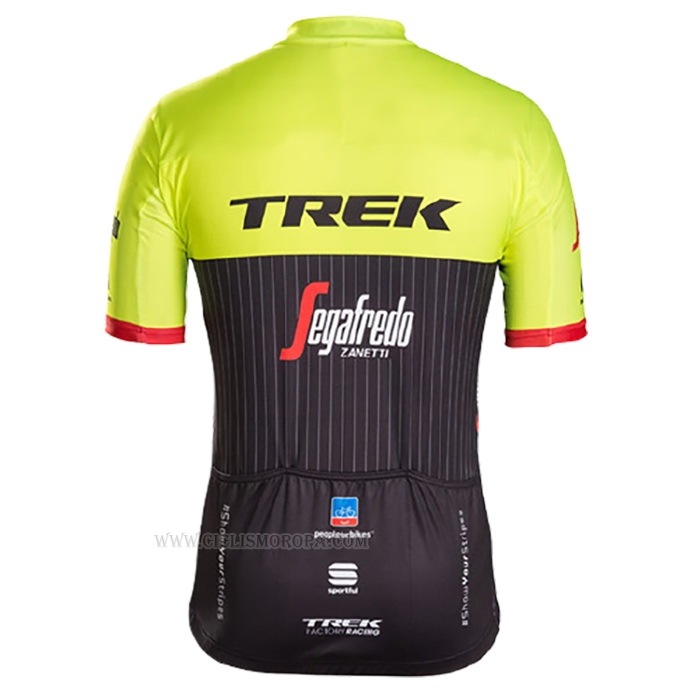 2017 Ropa Ciclismo Trek Segafredo Verde Negro Mangas Corta y Culotte Corto